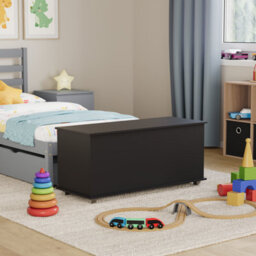 Lassic Vida Designs Leon Toy Box Storage Ottoman, Black - thumbnail 4