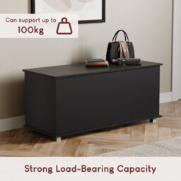 Lassic Vida Designs Leon Toy Box Storage Ottoman, Black - thumbnail 7