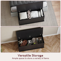 Lassic Vida Designs Leon Toy Box Storage Ottoman, Black - thumbnail 5