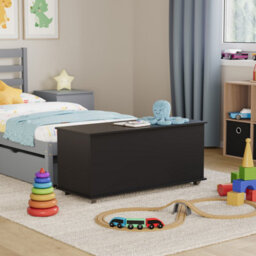 Lassic Vida Designs Leon Toy Box Storage Ottoman, Black - thumbnail 2