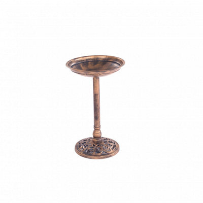 Oypla Traditional Ornamental Pedestal Garden Water Bird Bath (Bronze) - image 1