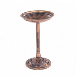 Oypla Traditional Ornamental Pedestal Garden Water Bird Bath (Bronze) - thumbnail 2