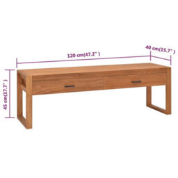 Berkfield Tv Cabinet 120X40X45 Cm Solid Wood Teak - thumbnail 9