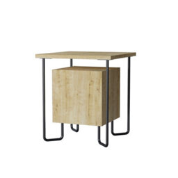 Decortie Acres Modern Bedside Table Nightstand 40Cm Bedroom Oak H 45Cm - thumbnail 2