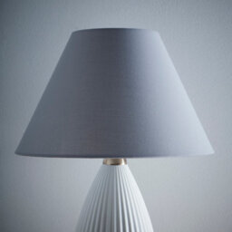 "K Living 10"" Grey Textured Linen Fabric Coolie Lampshade Modern Table Lamp And Floor Lamp Cone Light Shade"