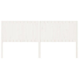 Berkfield Bed Headboard White 205.5X4X100 Cm Solid Wood Pine - thumbnail 3