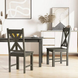 2 Pack Modern Side Chairs Wooden Dining Chairs W/ Rubber Wood Frame - thumbnail 3