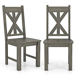 2 Pack Modern Side Chairs Wooden Dining Chairs W/ Rubber Wood Frame - thumbnail 1