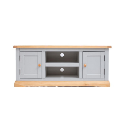 Cabinet Bits Bomporto Light Grey 2 Door Tv Cabinet Wood Knob - image 1