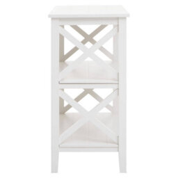Orsina Three Shelf Ivory Book Case, Pine Wood Tall Book Shelf, Large Book Case For Home & Office - thumbnail 3