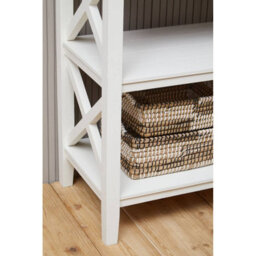 Orsina Three Shelf Ivory Book Case, Pine Wood Tall Book Shelf, Large Book Case For Home & Office - thumbnail 6