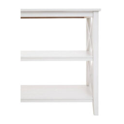 Orsina Three Shelf Ivory Book Case, Pine Wood Tall Book Shelf, Large Book Case For Home & Office - thumbnail 7
