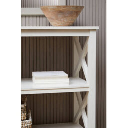 Orsina Three Shelf Ivory Book Case, Pine Wood Tall Book Shelf, Large Book Case For Home & Office - thumbnail 5