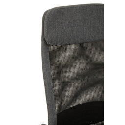 Orsina Comfortable Black Mesh And Grey Fabric Home Office Chair, Ergonomic Work From Home Chair, Movable Sleek Chair - thumbnail 8