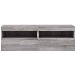 Berkfield Tv Wall Cabinets With Led Lights 2 Pcs Grey Sonoma 60X30X40 Cm - thumbnail 9