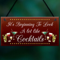 Red Ocean Funny Christmas Sign For Home Bar Man Cave Bar Sign Gin Gifts - thumbnail 5