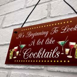 Red Ocean Funny Christmas Sign For Home Bar Man Cave Bar Sign Gin Gifts - thumbnail 7