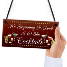 Red Ocean Funny Christmas Sign For Home Bar Man Cave Bar Sign Gin Gifts - thumbnail 6