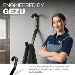 Gezu Impex Wall Hook 185 mm Black Powder Coated Clothes Hook Set Of 18 Wall Mount Hanger For Coat Hat Towel School - thumbnail 6