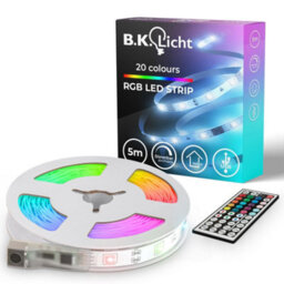 B.k.licht 5M Rgb Led Strip Light Tape Usb Remote Control Colour Changing Tv Gaming - thumbnail 1