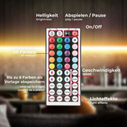 B.k.licht 5M Rgb Led Strip Light Tape Usb Remote Control Colour Changing Tv Gaming - thumbnail 9