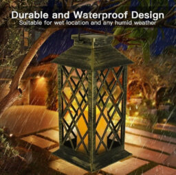 Solar Powered Led Lantern Light Hanging Waterproof Garden Candle Lamp Outdoor - thumbnail 5