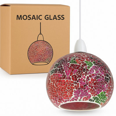 Glass Lamp Shade Pendant Light Handcrafted Mosaic Ceiling Light Shade For Pendant Lighting,decorative Hanging Lamp Shades - image 1