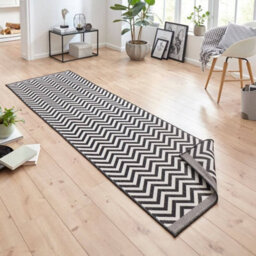 The Rugs Palma Indoor Outdoor Reversible Rug Durable Soft For Living Room In Black - thumbnail 8