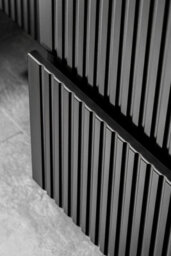 Impact Furniture Bathroom Double Vanity Unit 1200mm Countertop Wall Hung Drawer Cabinet Ribbed Black Modern Fluted Adel - thumbnail 7