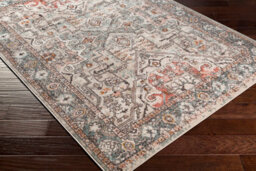 Livabliss Ankara-Vintage Grey Red Traditional Boho Living Dining Bedroom Rug 120 X 170 Cm Easy Care, Non Shedding - thumbnail 6