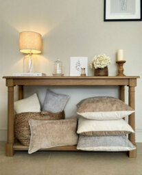 Belgravia Décor Chenille Cushion  Cream 50 X 50 Cm 2 Pack