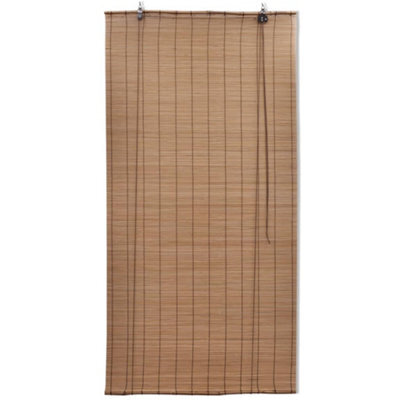 Berkfield Eco-Friendly Bamboo Roller Blinds 2 Pcs 100X160 Cm Brown - image 1
