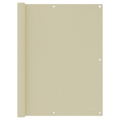Berkfield Balcony Screen Cream 120X500 Cm Oxford Fabric - image 1