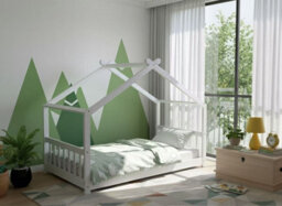 Kidsaw Jinsen Standard Single Cottage Bed White - thumbnail 1