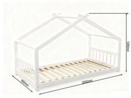 Kidsaw Jinsen Standard Single Cottage Bed White - thumbnail 2