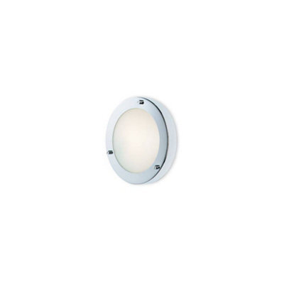 Luminosa Lighting Luminosa Rondo 1 Light Wall / Flush Ceiling Light Chrome, Opal Glass Ip54, G9