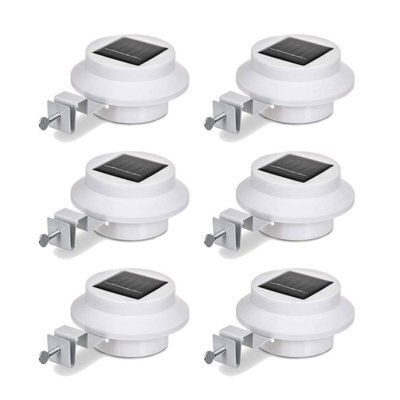 Taylor & Brown 6 X Solar Led Fence Gutter Lights, Super Bright, Weather-Resistant, No Wiring, Home & Garden Décor (White) - image 1