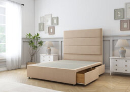"Comfort Rosa Pebble Plush Divan Bed Base 4 Drawers - 26"" Strutted  4'6 Double" - thumbnail 5