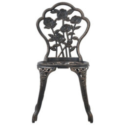 Berkfield Bistro Chairs 2 Pcs Bronze Cast Aluminium - thumbnail 3