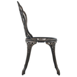 Berkfield Bistro Chairs 2 Pcs Bronze Cast Aluminium - thumbnail 4
