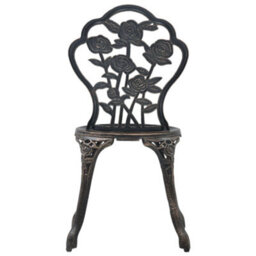 Berkfield Bistro Chairs 2 Pcs Bronze Cast Aluminium - thumbnail 5