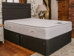 Divan Base Direct Sophia Briar-Rose Elara 1000 Pocket Sprung Natural Latex Divan Bed Set 2Ft6 Small Single 2 Drawers Side - Naples Slate - thumbnail 4