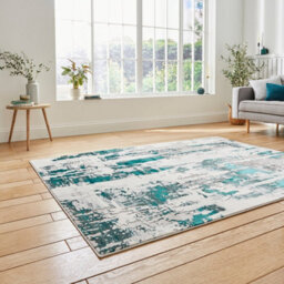 Grey Green Abstract Modern Easy To Clean Rug For Dining Room-120Cm X 170Cm - thumbnail 2