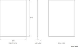 60 X 90Cm Rectangle Frameless Bathroom Mirror Wall Hanging Fittings Not Included - thumbnail 2