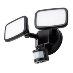 Litecraft Alma Black 2 Lamp Outdoor Wall Light With Pir Sensor - thumbnail 2