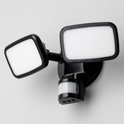 Litecraft Alma Black 2 Lamp Outdoor Wall Light With Pir Sensor - thumbnail 4