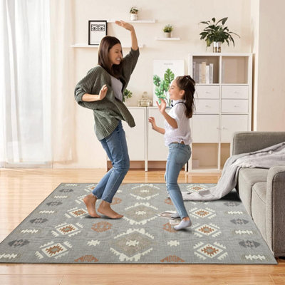 Ameha Modern Printed Rug Bedroom Living Room Area Carpet Non Slip Dining Room Rug (Nova, 120X170 Cm) - image 1