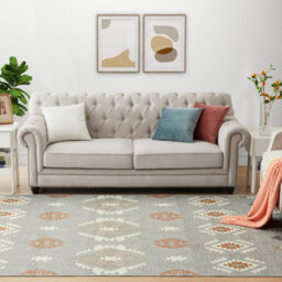 Ameha Modern Printed Rug Bedroom Living Room Area Carpet Non Slip Dining Room Rug (Nova, 120X170 Cm) - thumbnail 3