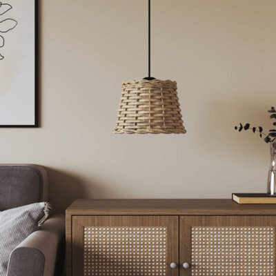 Walplus Ceiling Lamp Shade Brown 20X15 Cm Wicker - image 1
