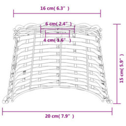 Walplus Ceiling Lamp Shade Brown 20X15 Cm Wicker - thumbnail 7